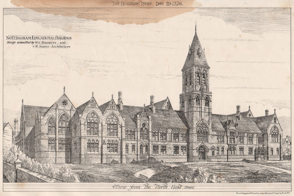 Nottingham Educational Buildings; Design by Brangwyn & Scorer Architects 1876